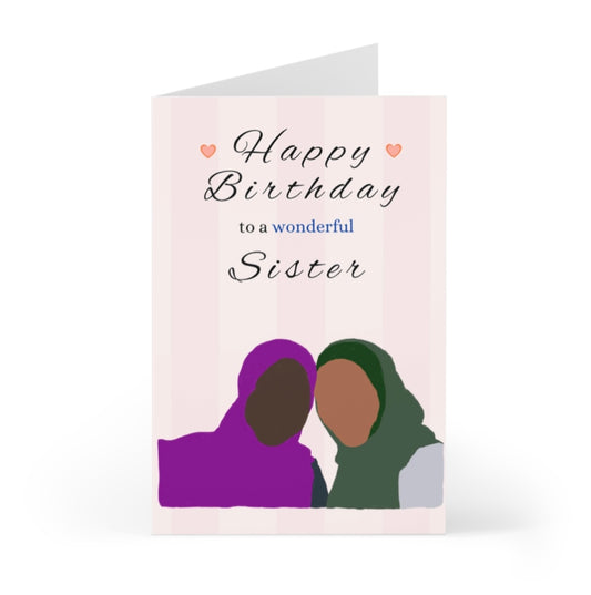 Muslim Sister Birthday Card
