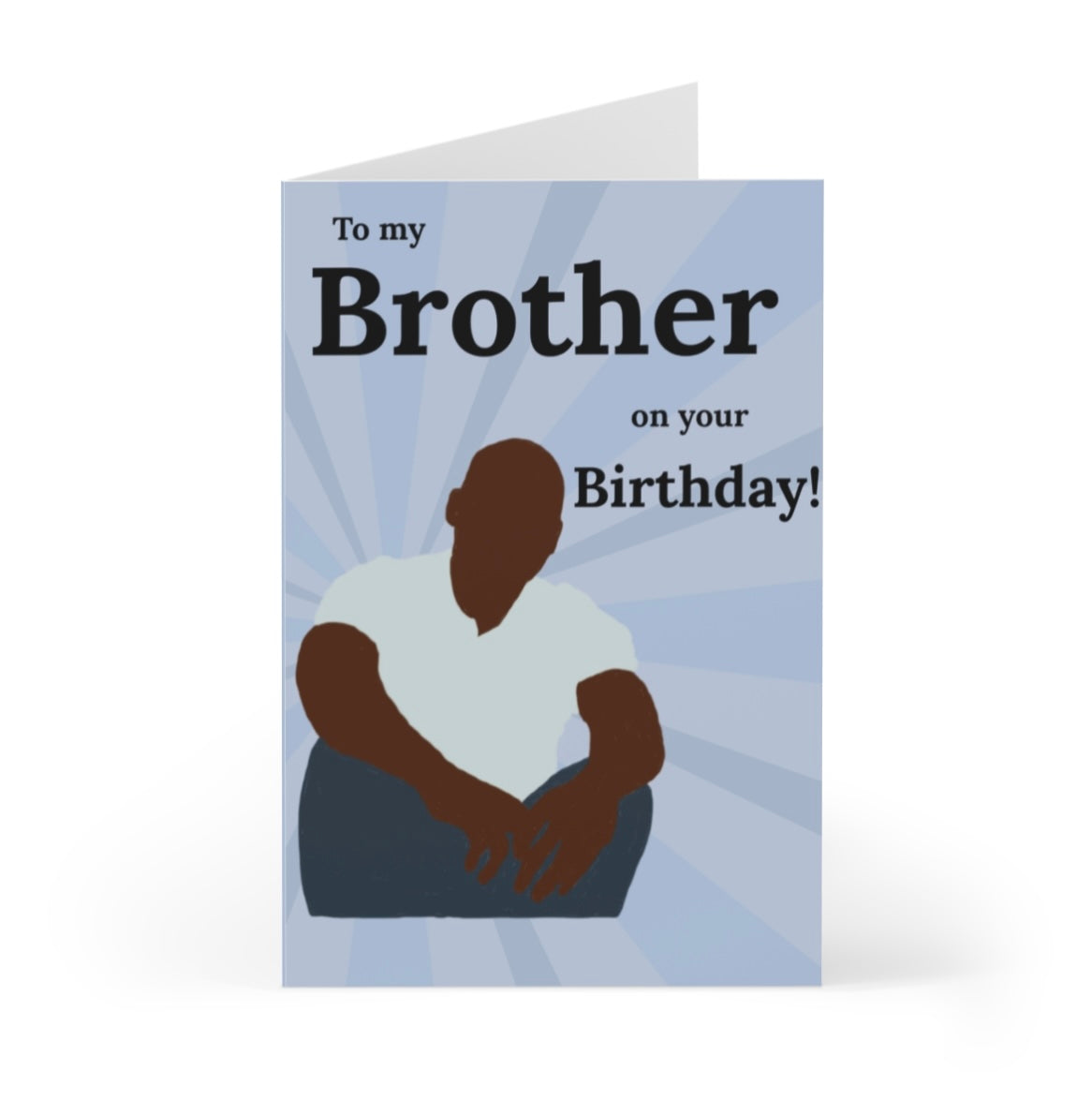Blue Brother Birthday Card