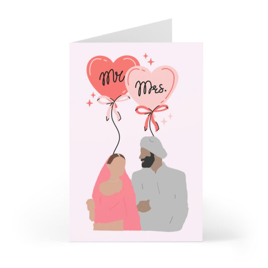 Balloons Wedding Card