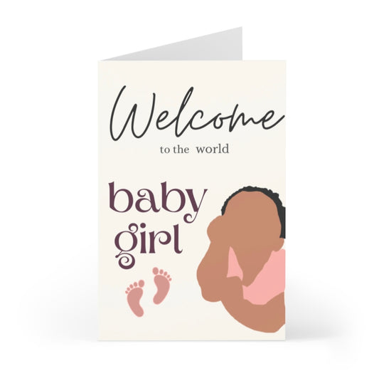Welcome Baby Girl Card