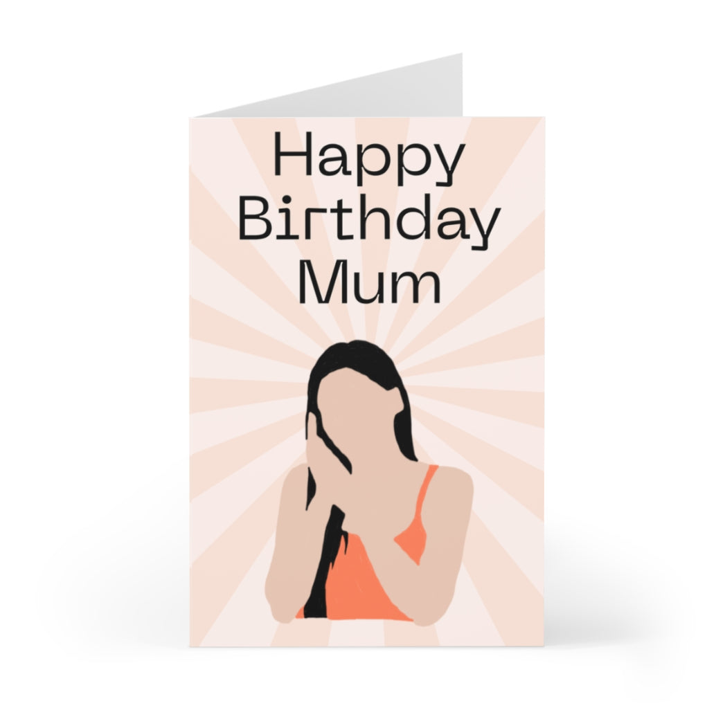 Peach Mum Birthday Card